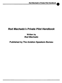 Rod Machado\'s Private Pilot Handbook