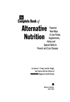 The Complete Book of Alternative Nutrition