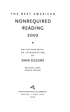 The Best American Nonrequired Reading, 2002