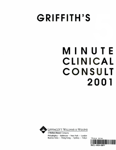 Griffith\'s 5 Minute Clinical Consult 2001