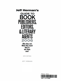 Guide to Book Publishers, Editors and Literary Agents 2006