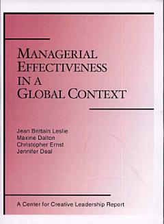 Managerial Effectiveness in a Global Context