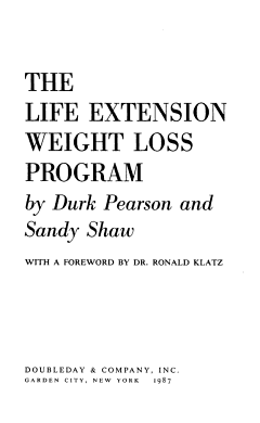 The Life Extension Weight Loss Program