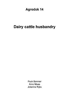 AD14E Dairy cattle husbandry