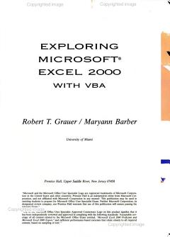 Exploring Microsoft Excel 2000 with VBA