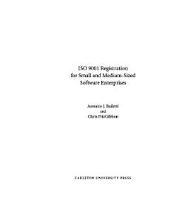 ISO 9001 Registration for Small and Medium-Sized Software Enterprises