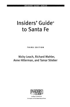 Santa Fe - Insiders\' Guide