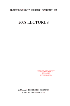 Proceedings of the British Academy, Volume 162, 2008 Lectures