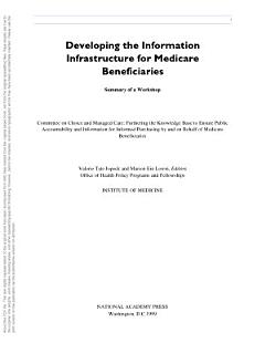 Developing an Information Infrastructure for the Medicare+Choice Program