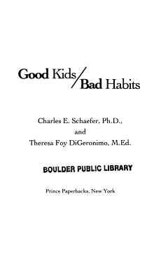 Good Kids/bad Habits