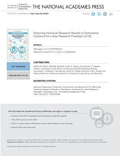 Returning Individual Research Results to Participants