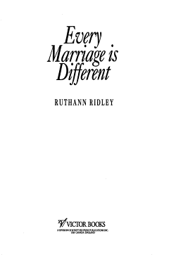 Every Marriage is Different