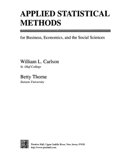 Applied Statistical Methods