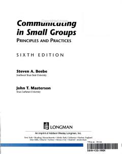 Communicating in Small Groups