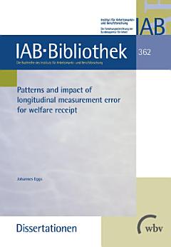 Patterns and impact of longitudinal measurement error for welfare receipt