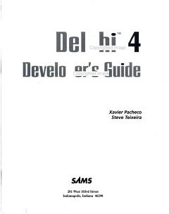 Delphi 4 Developer\'s Guide