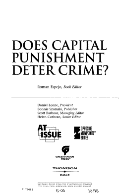 Does Capital Punishment Deter Crime?