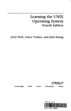 Learning the UNIX Operating System