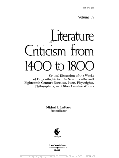 Literature Criticism from 1400 to 1800