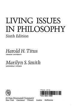 Living Issues in Philosophy