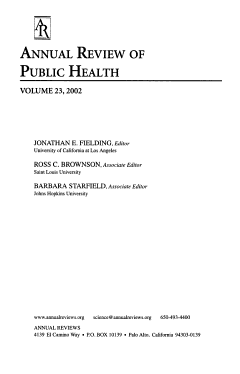 Annual Review of Public Health