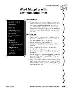 Environmental Print & Building Vocabulary: Word Mapping