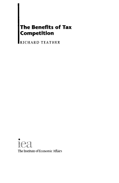 The Benefits of Tax Competition