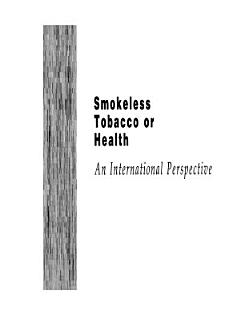 Smokeless Tobacco Or Health