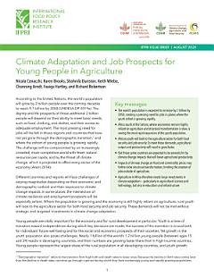 Climate adaptation and job prospects for young people in agriculture