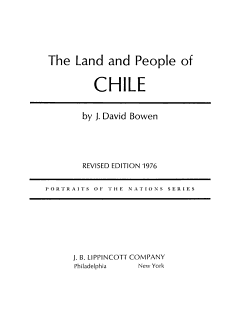 The Land and People of Chile