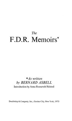 The F. D. R. Memoirs