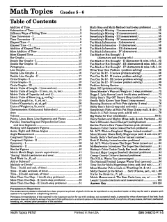 The 100+ Series Math Topics, Grades 5-6