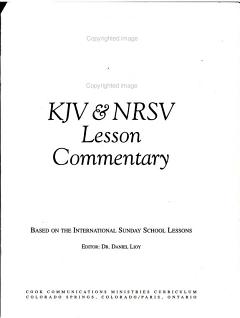 Tarbell\'s KJV and NRSV Lesson Commentary 2002-2003