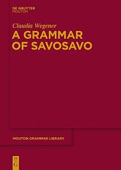 A Grammar of Savosavo