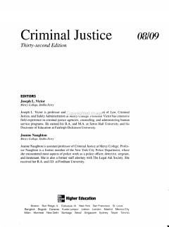 Annual Editions: Criminal Justice 08/09