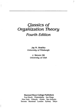 Classics of Organization Theory