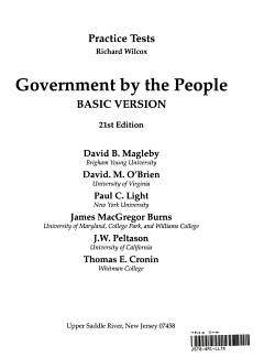 Government by the People Practice Tests