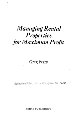 Managing Rental Properties for Maximum Profit