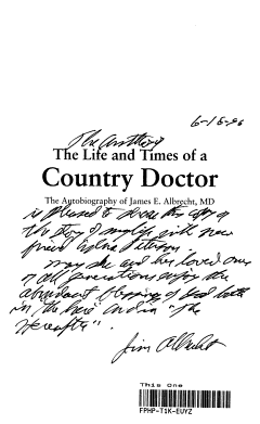 The Life and Times of a Country Doctor