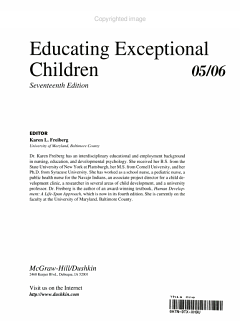 Educating Exceptional Children 05/06