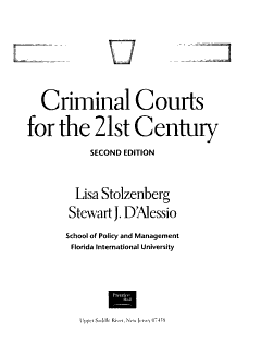 Criminal Courts for the 21st Century