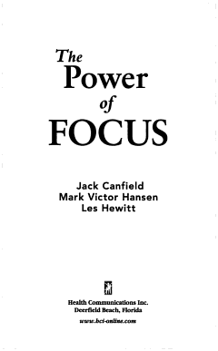 The Power of Focus