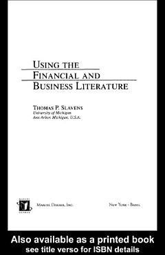 Using the Financial and Business Literature