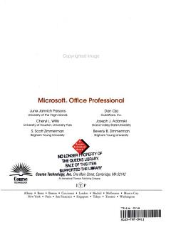 Microsoft Office Professional - New Perspectives