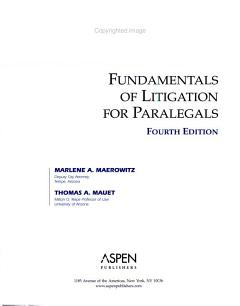 Fundamentals of Litigation for Paralegals