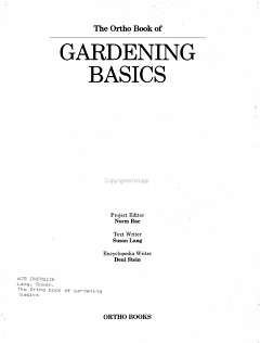 The Ortho Book of Gardening Basics