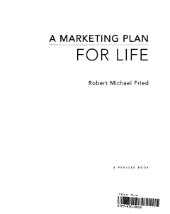 A Marketing Plan for Life