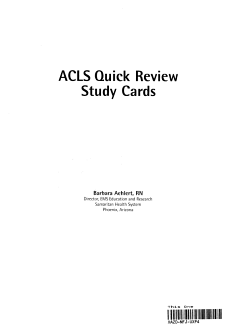 ACLS Quick Review Study Cards