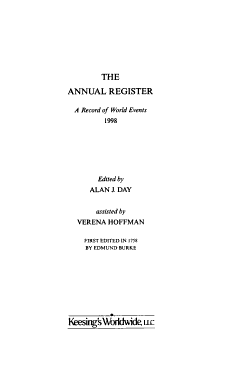 The Annual Register 1998