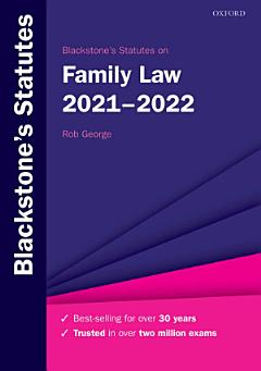 Blackstone\'s Statutes on Family Law 2021-2022